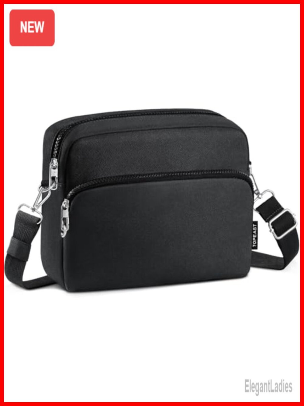 Anti-Theft Crossbody Travel Bag RFID Locking Zipper Water-Resistant